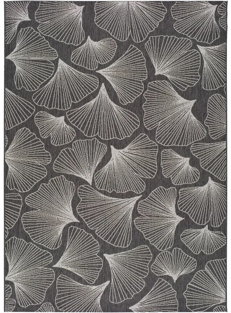Tmavosivý vonkajší koberec Universal Tokio, 80 x 150 cm