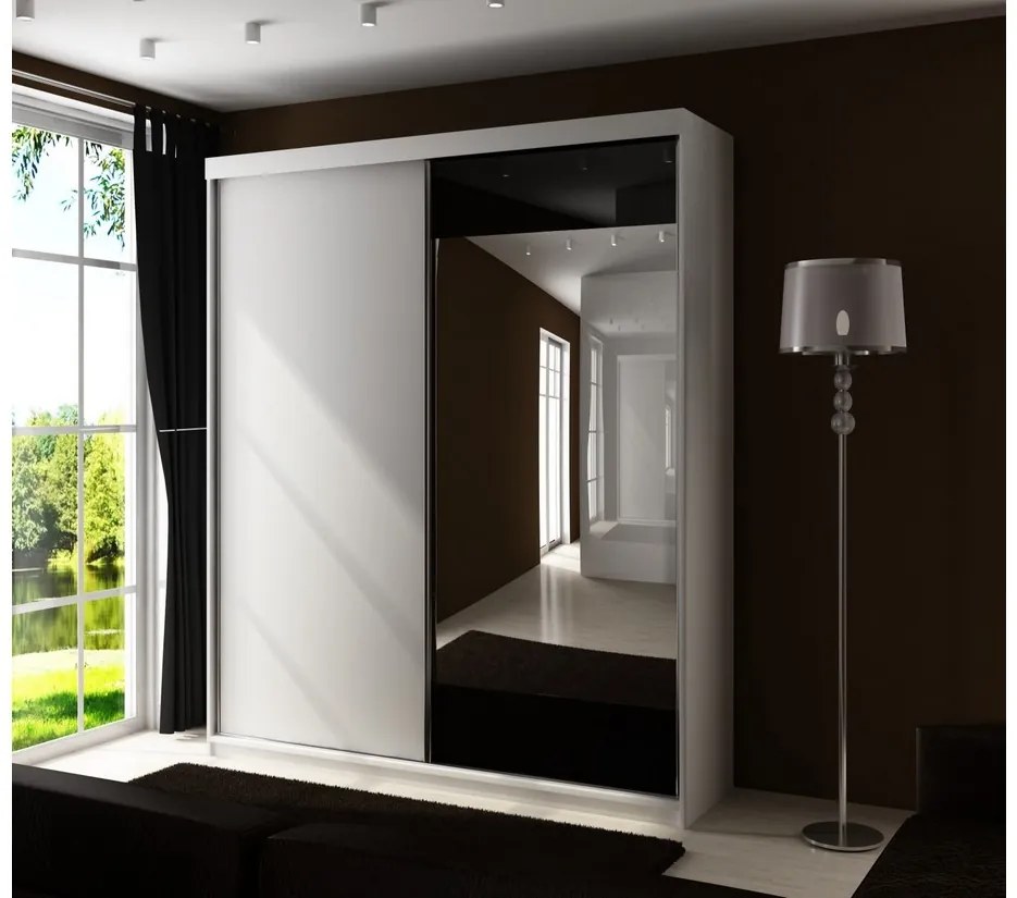 Posuvná skriňa TALIA 33, 250x200x62 + nadstavec, 250x45x62, biela