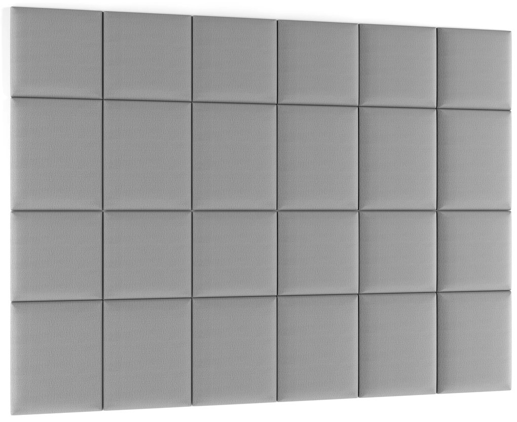 Set 24 čalúnených panelov Quadra 240x180 cm (svetlosivá). Akcia -17%. Vlastná spoľahlivá doprava až k Vám domov. 1052017
