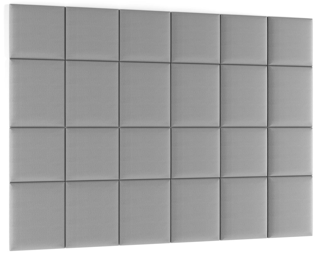 Set 24 čalúnených panelov Quadra 240x180 cm (svetlosivá). Akcia -21%. Vlastná spoľahlivá doprava až k Vám domov. 1052017