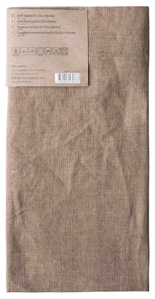 Bronzové ľanové prestieranie 35 x 50 cm - Gaya Ambiente - 596445