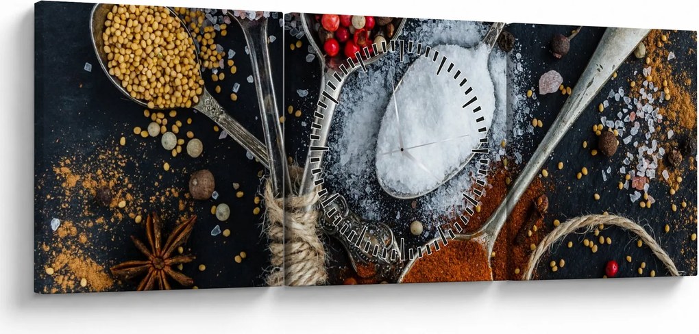 Obraz korenia (s hodinami) (90x30 cm)