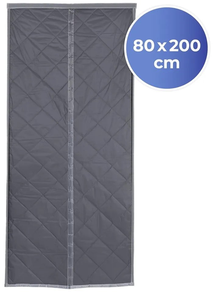 Termo záves do dverí v sivo-striebornej farbe 80x200 cm – Maximex
