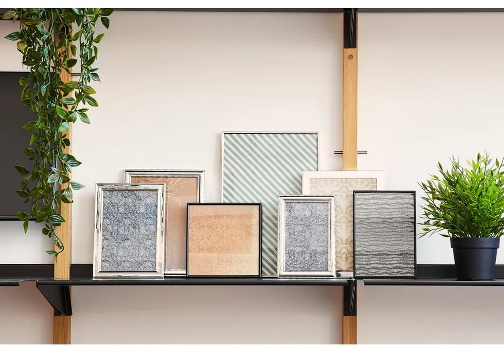 Čierny kovový stojací/na stenu rámček 16x16 cm Sweet Memory – Zilverstad