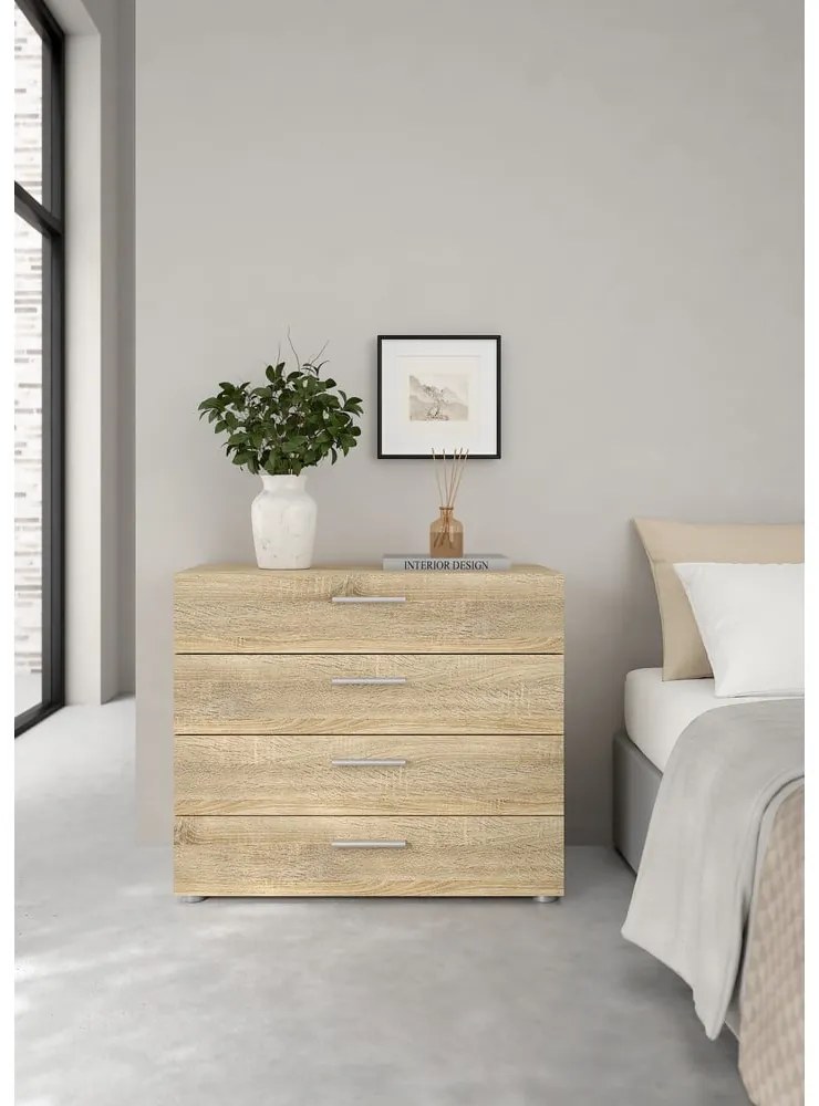 Komoda v dubovom dekore Tvilum Pepe, 80 x 68 cm