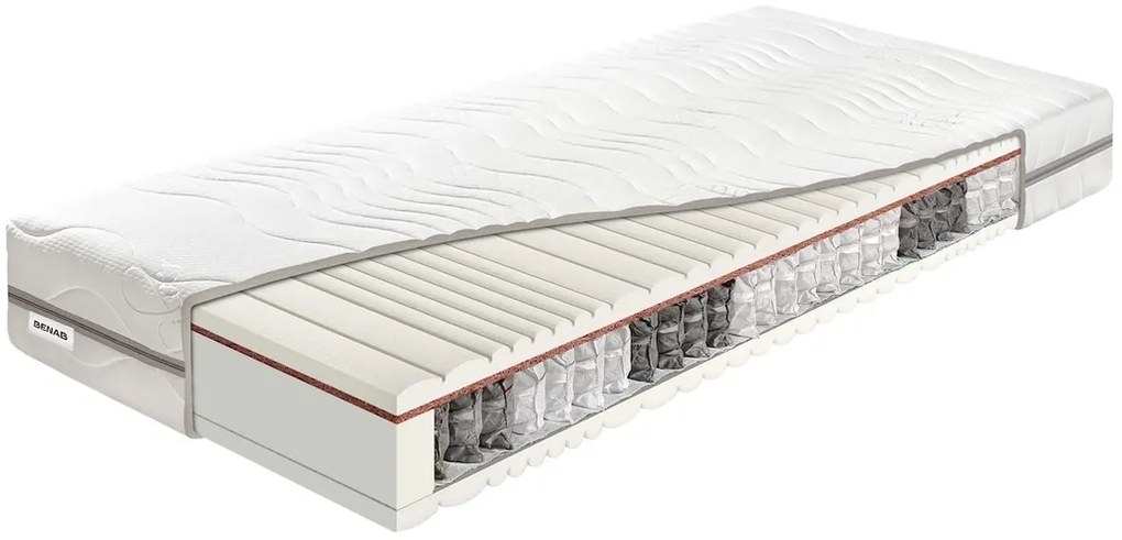 BENAB HOJDAVO PLUS taštičkový matrac HR pena + kokos (2ks) 100x200 cm Poťah Silver