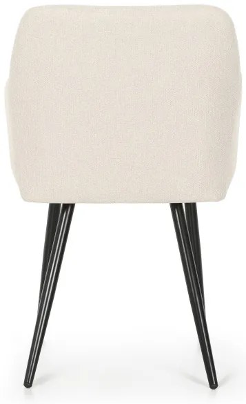 Sada dvoch jedálenských stoličiek LUXANO krémové / čierne nohy (2 ks)