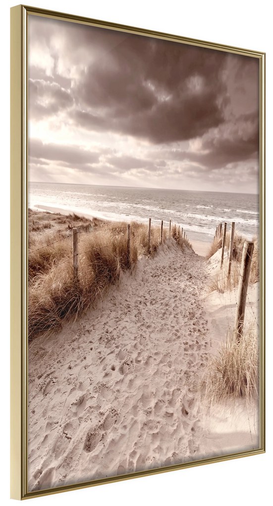 Artgeist Plagát - Distant Dune [Poster] Veľkosť: 20x30, Verzia: Zlatý rám s passe-partout