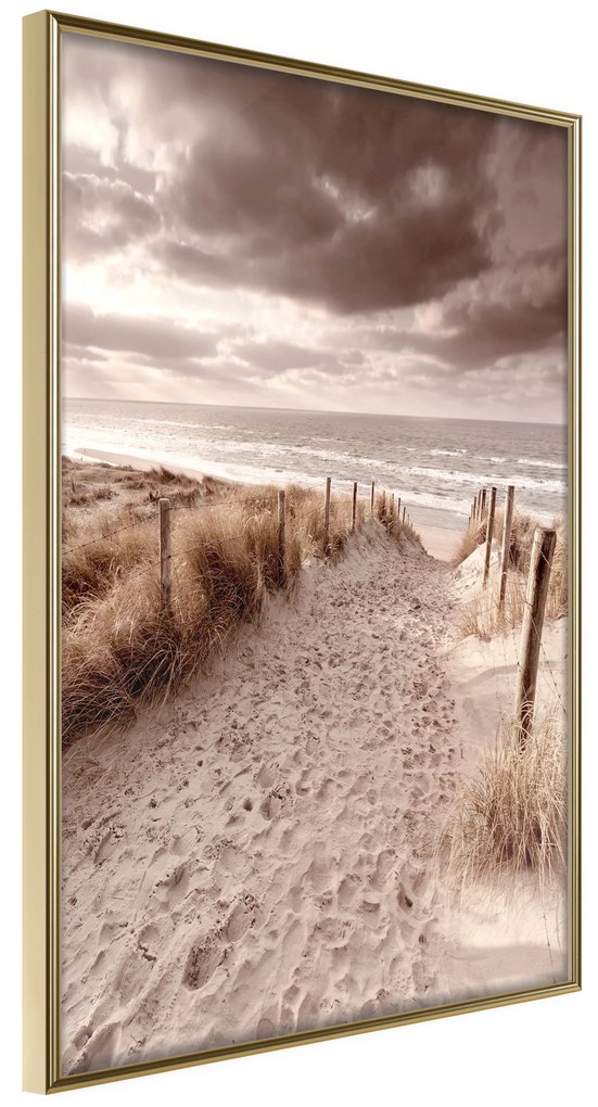 Artgeist Plagát - Distant Dune [Poster] Veľkosť: 30x45, Verzia: Zlatý rám s passe-partout