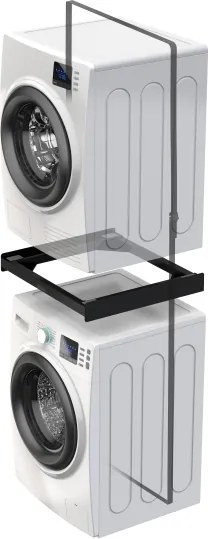 Meliconi 656138 - Stohovacia súprava pre práčku a sušičku 70 cm, čierna