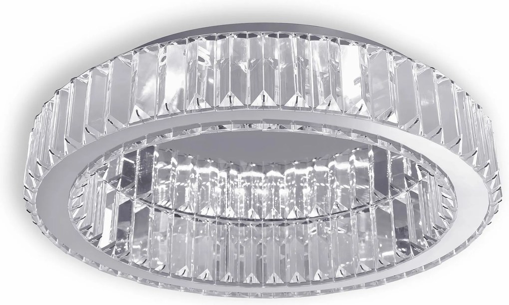 Toolight Toolight, krištáľové stropné svietidlo 50cm, 30W, 4000K, 1401lm, APP1744-C, chrómová, OSW-09308