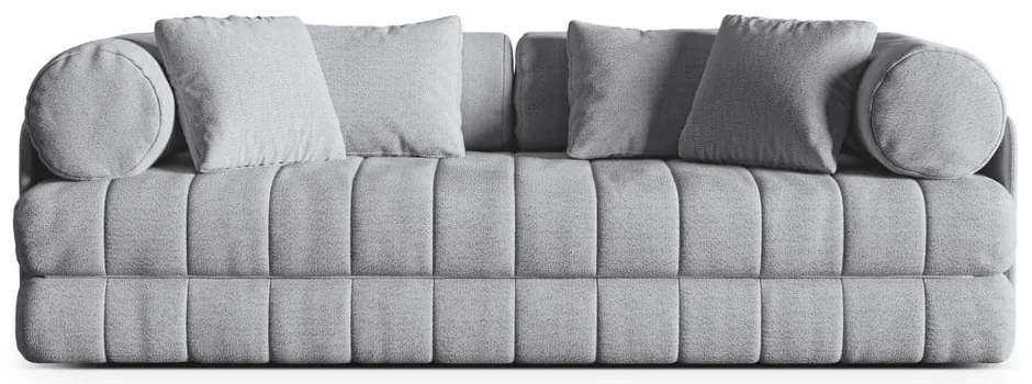 Svetlosivá rozkladacia pohovka z textílie buklé 206 cm Kemi – Cosmopolitan Design