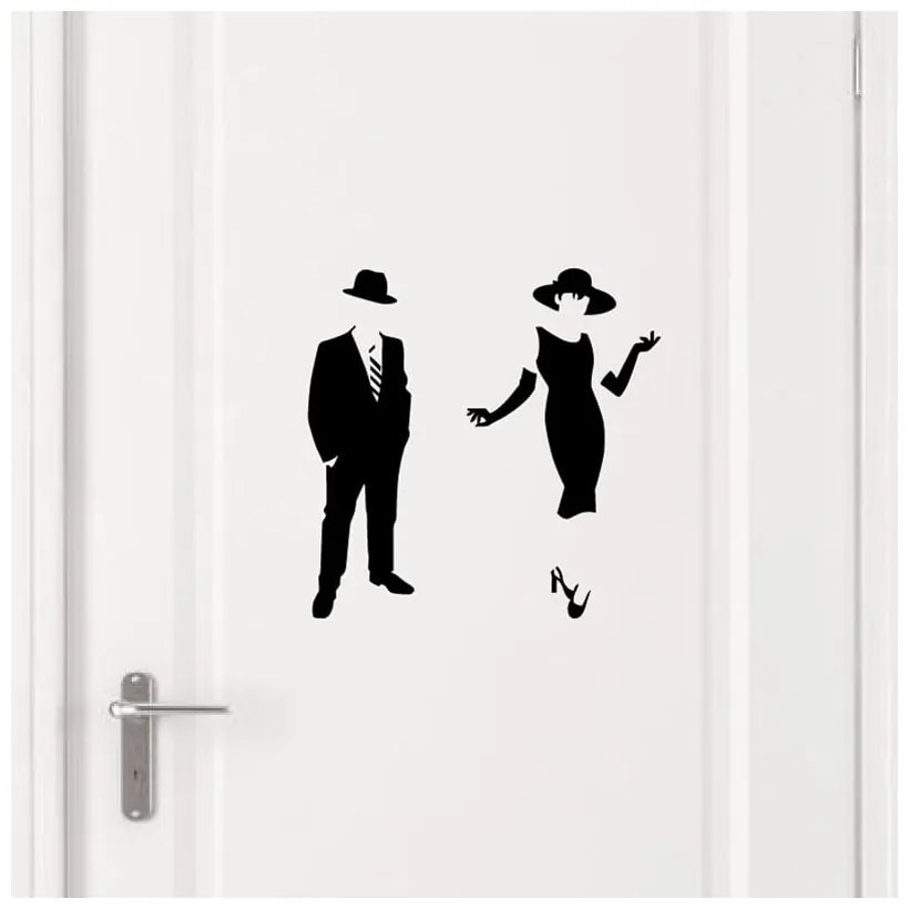 Samolepka Ambiance Elegant Restroom, 25 × 25 cm