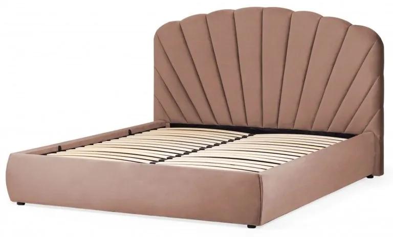 Hector Čalouněná postel Sara 140x200 cm pudrově růžová
