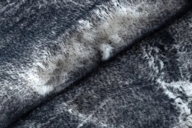 Koberec LAPIN Shaggy slonia kosť/čierny protišmykový kruh