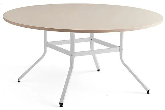 Stôl VARIOUS, Ø1600 mm, výška 740 mm, biela, breza