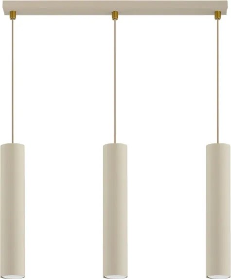 Brilagi - Luster na lanku TUBE 3xGU10/15W/230V béžová/zlatá