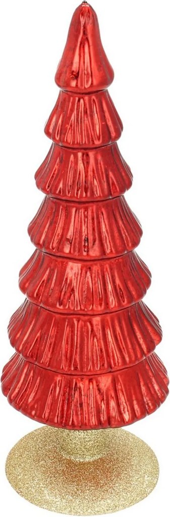 Dekorácia Červený Vianočný Stromček 28cm