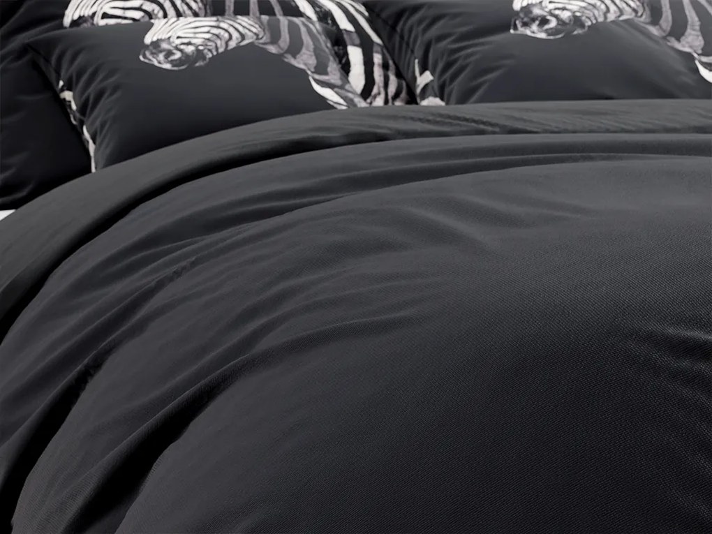 3D obliečky z mikrovlákna ZEBRA čierne Rozmer obliečky: 70 x 90 cm | 140 x 200 cm