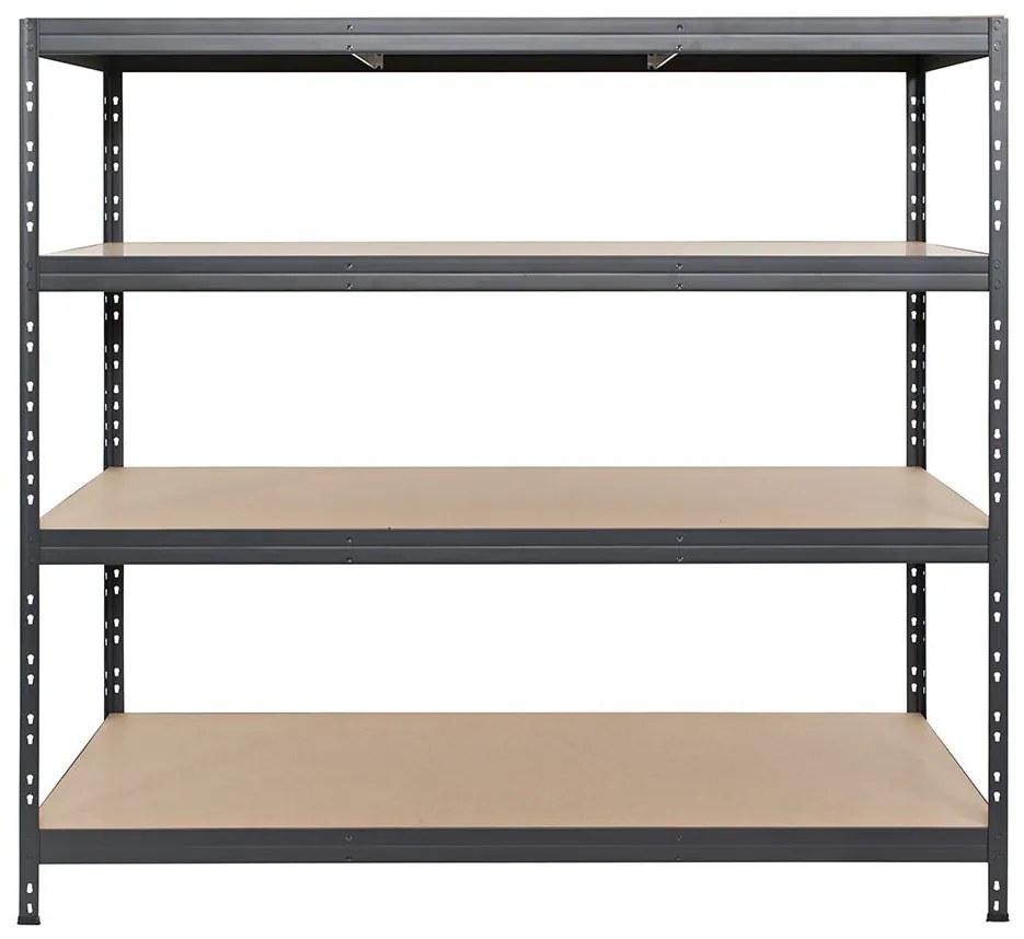 Bezskrutkový kovový regál RIVET s HDF policou