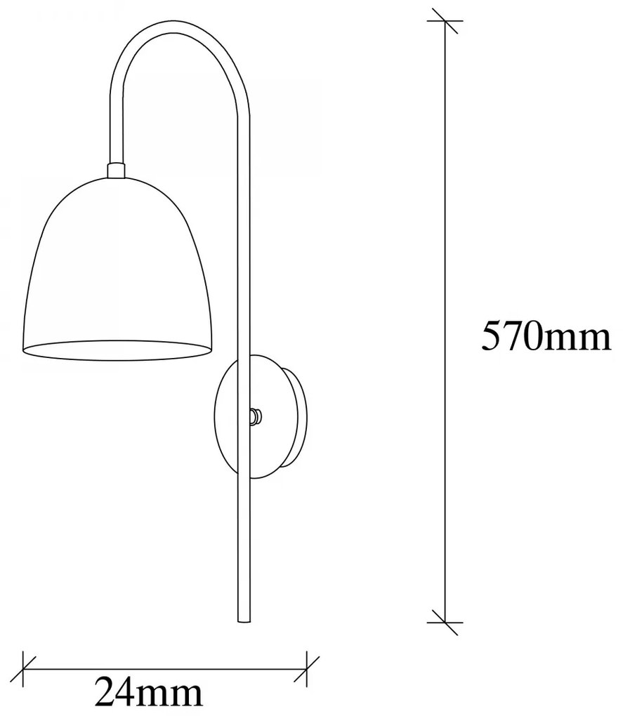 Nástenná lampa Tato čierna