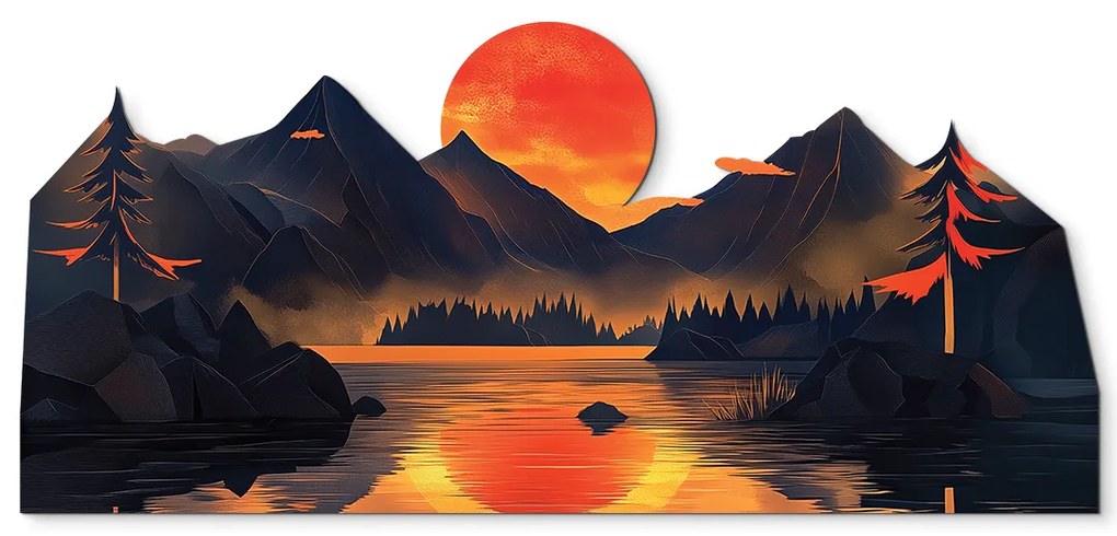 drevko | Obraz Slnečné odrazy 34 x 75 cm