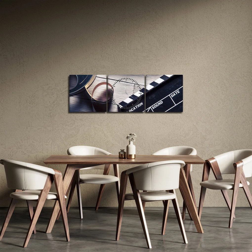 Obraz - Film (s hodinami) (90x30 cm)