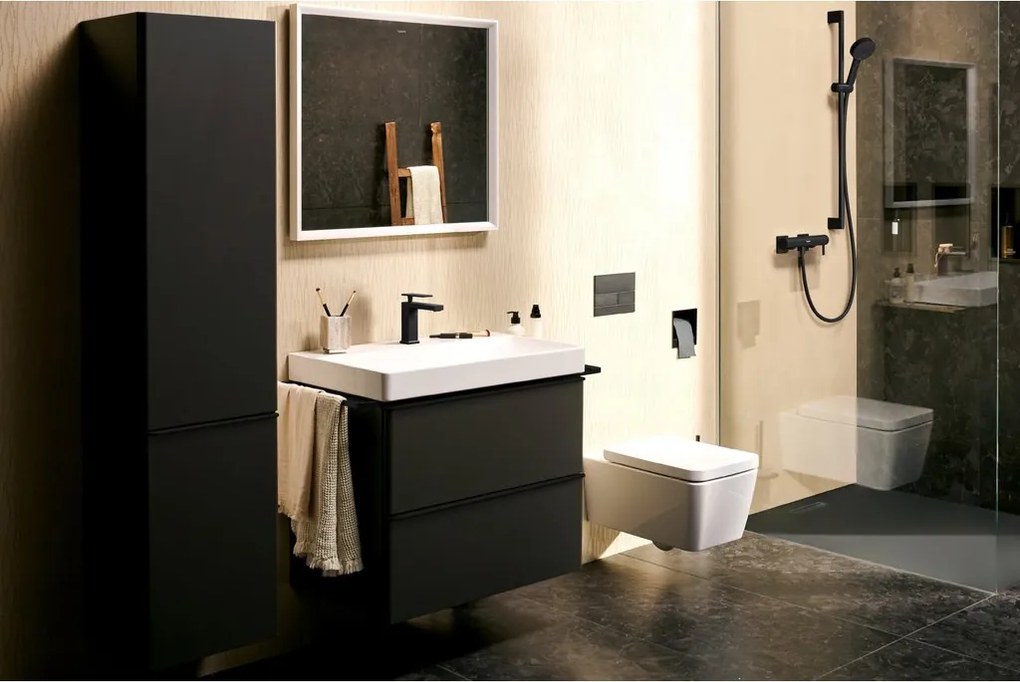 Hansgrohe Tecturis E, páková sprchová batéria, čierna matná, HAN-73620670