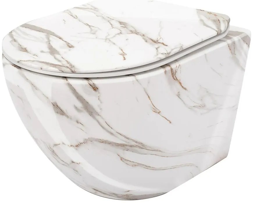 Závesná WC misa Carlos duroplast/Slim/Zm Lava Shiny