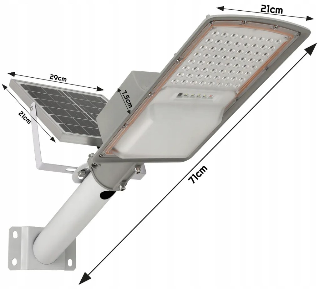 BERGE LED solárna pouličná lampa 60W MOMBASA