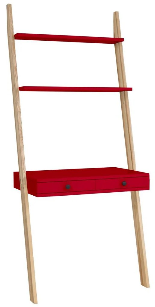 RAGABA Leno písací stôl rebrík, červená