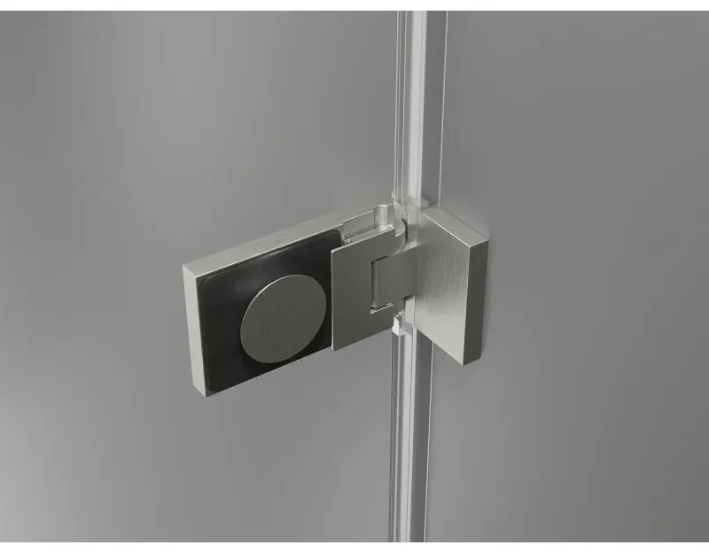 Mexen Lunar-F L, sprchový kút pravý 80 x 80 cm, 8mm číre sklo, oceľový profil, 836L-080-080-97-00-P