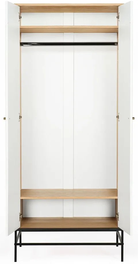 Biela šatníková skriňa 80x190 cm Lia – Woodman