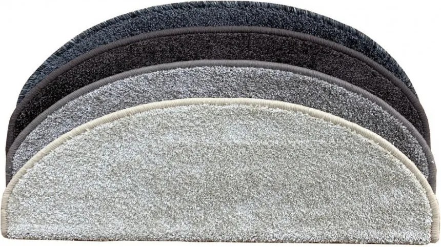 Vopi DOPREDAJ: 24x65 půlkruh cm Nášlapy na schody Capri Lux cream půlkruh, samolepící - 24x65 polkruh (rozmer vrátane ohybu)