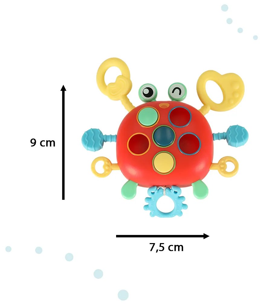 KIK Detské hryzátko krab zmyslová hračka