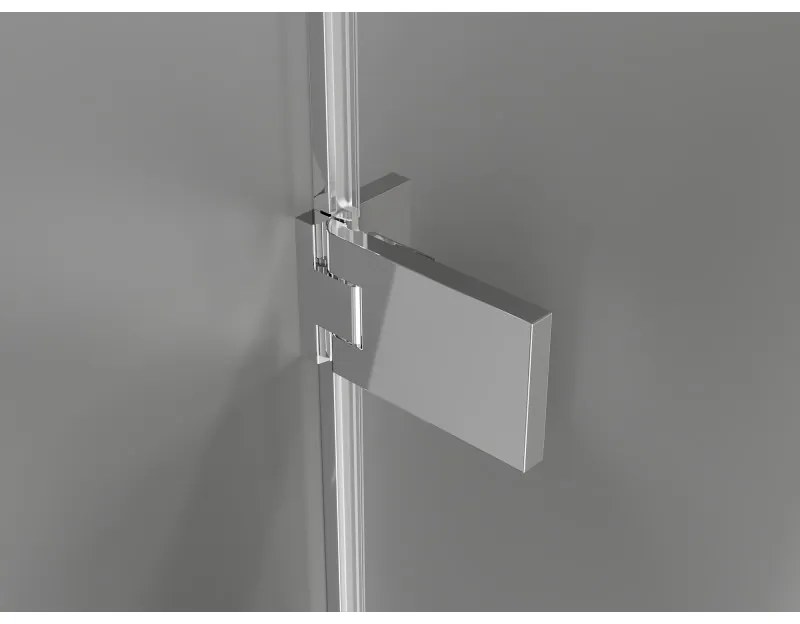 Mexen Lunar-F L, skladací sprchový kút ľavý 90 x 70 cm, 8mm číre sklo, chrómový profil, 836L-090-070-01-00-L