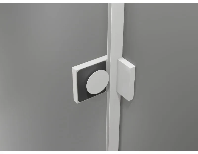 Mexen Lunar, L Duo výklopný sprchový kút 110 x 95 cm, 8mm číre sklo, biely profil, 834L-110L-095P-20-00