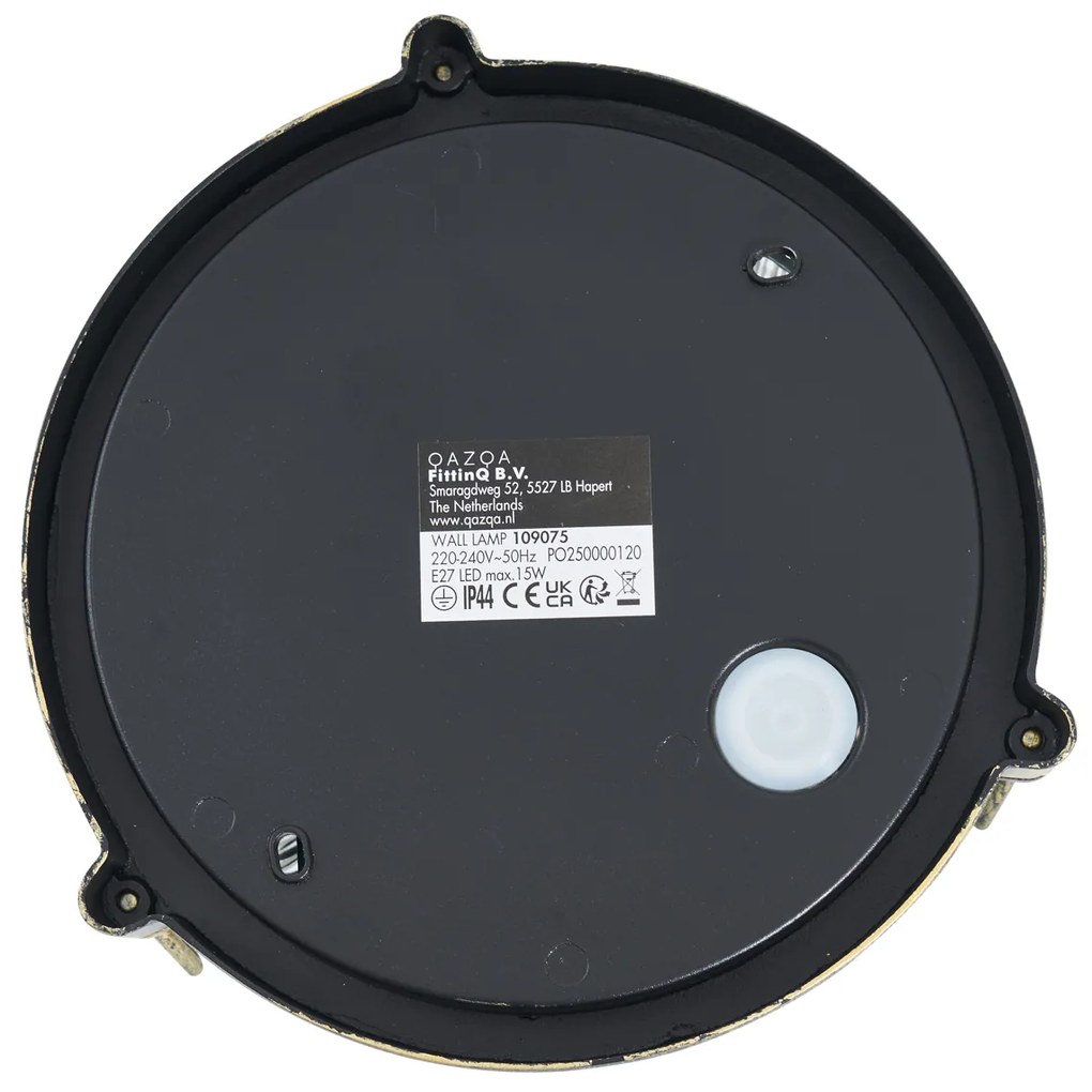 Vonkajšie nástenné a stropné svietidlo antické zlato okrúhle IP44 - Noutica