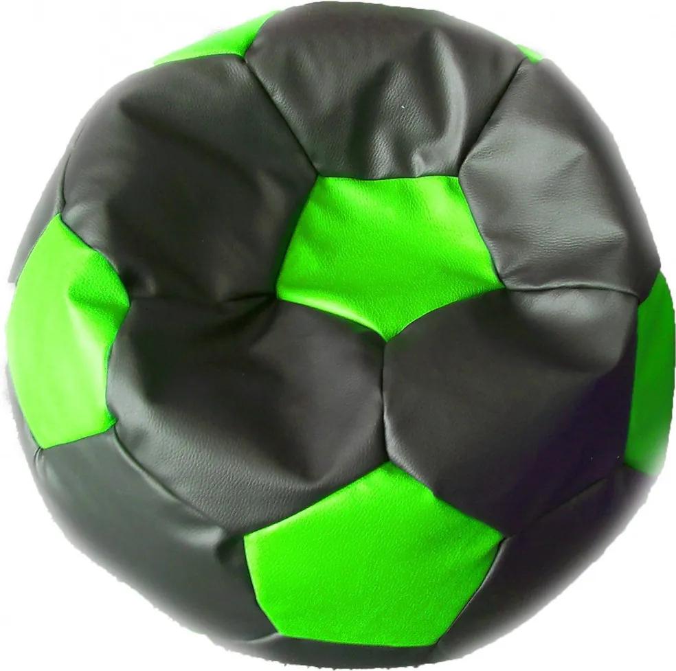 EMI Sedací vak futbalová lopta malá čiernolimetková 95 litrov