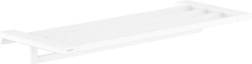 Hansgrohe AddStoris, polička na uteráky s držiakom uteráka, matná biela, HAN-41751700
