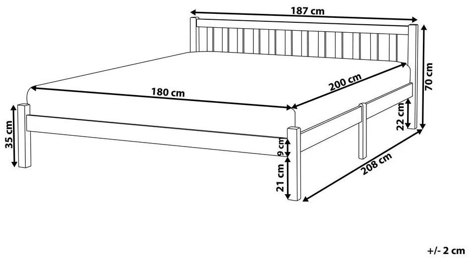 Manželská posteľ 180 cm FLORIS (s roštom) (biela). Vlastná spoľahlivá doprava až k Vám domov. 1007275