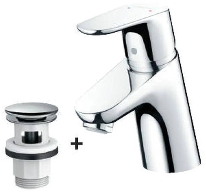 Hansgrohe Focus E2, umývadlová batéria s výpustom Push-Open, chrómová, HAN-31604000