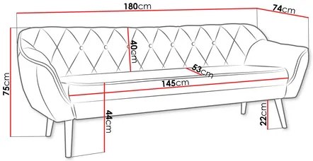 Pohovka Quentin 3 (svetlobéžová). Vlastná spoľahlivá doprava až k Vám domov. 1122862