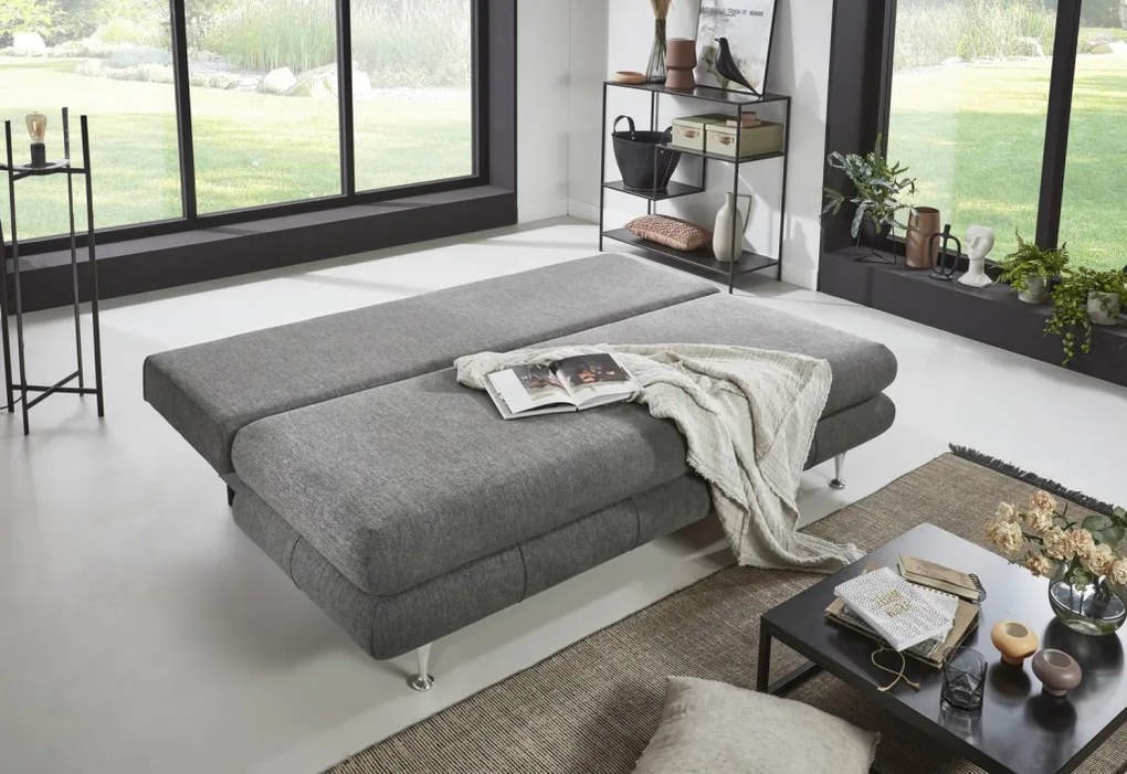 Rozkladacia pohovka Benfeld, šedá látka