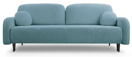 Rozkladacia čalúnená trojmiestna pohovka CLOUDY tyrkysová