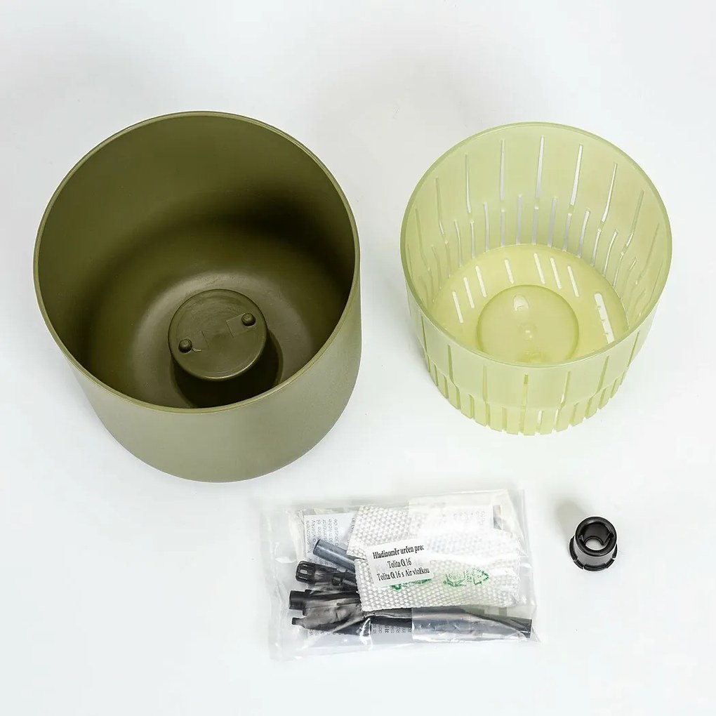 Plastia Samozavlažovací kvetináč Tolita Air zelená, pr. 16 cm, pr. 16 cm