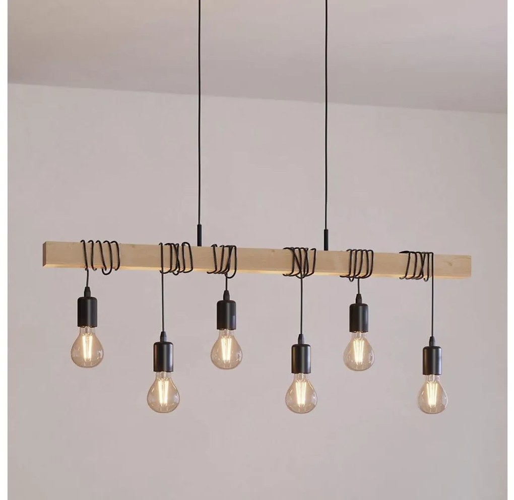 Eglo 43513 - Závesný luster na lanku TOWNSHEND 6xE27/60W/230V