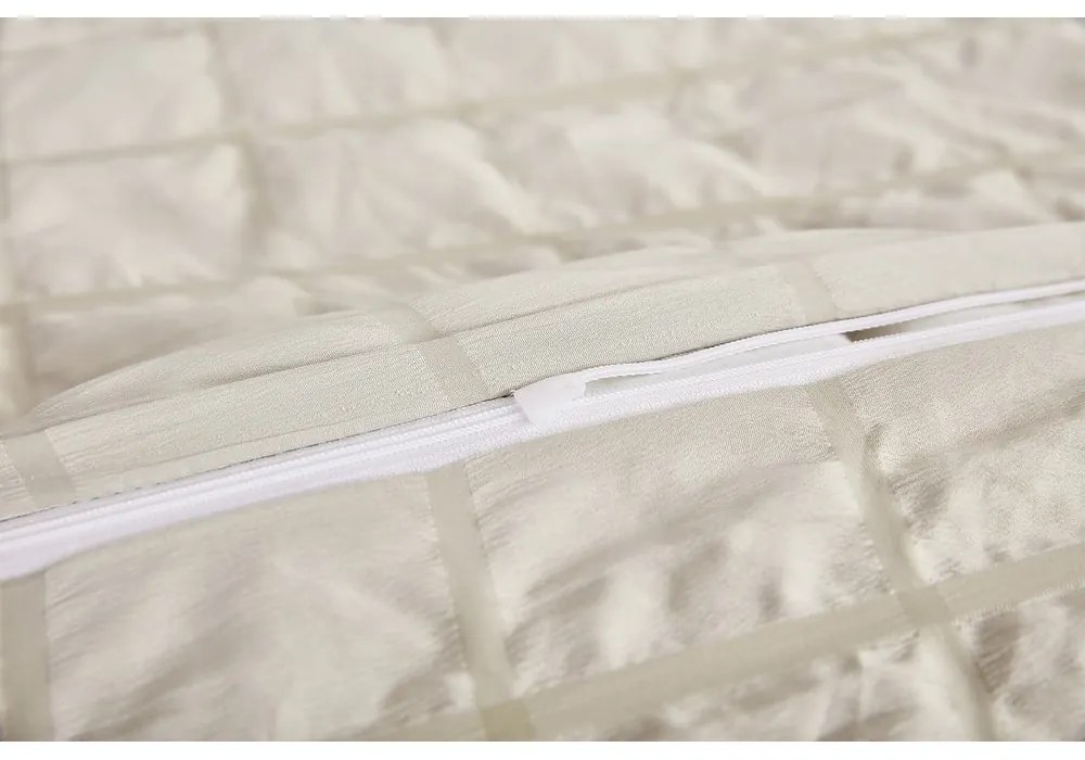Béžové krepové obliečky na jednolôžko 140x200 cm Naomi – My House