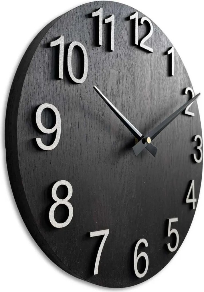 SENTOP | Dizajnové nástenné hodiny z masívneho dreva I SENTOP MAS017-3169-hands/black analógové
