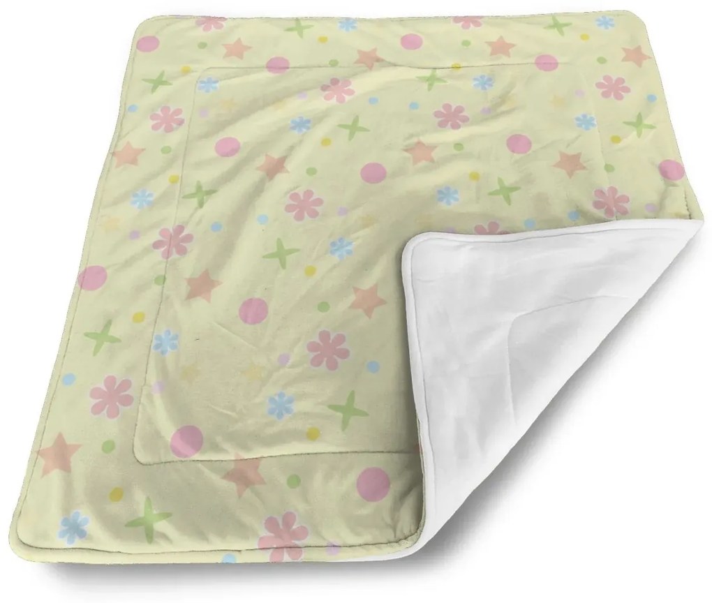 Sablio Deka pre bábätko Hviezdy, kvety a bodky - 80x100 cm